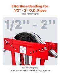 Uimoso 12-Ton Manual Hydraulic Pipe Bender with 6 Interchangeable Dies