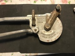 Ridgid Ratcheting Tubing Bender No. 358 Size 5/8&Prime; OD 3&Prime; Radius Copper, Steel, Al
