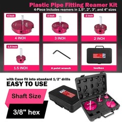 Professional 4-Piece Reamer Kit for North American Pipe Fittings &ndash; Easy to Use