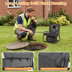 Sanyipace 100FT Sewer Camera 10&Prime; Drain Pipe Camera 512Hz Locator 1080P
