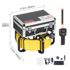 165ft Drain Camera w/ 512Hz Locator, 9in 1080P, 36X Zoom