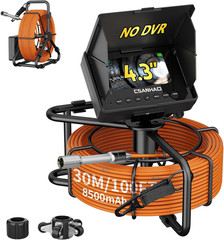 Sewer Camera 100FT/30M Borescopes Plumbing Snake Pipe Inspection Camera 22Mm wit