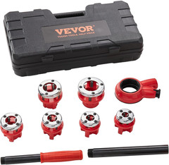 Ratchet Pipe Threader Kit with 6 Dies, 1/4&Prime; NPT to 1-1/4&Prime; NPT Ratcheting Pipe Th