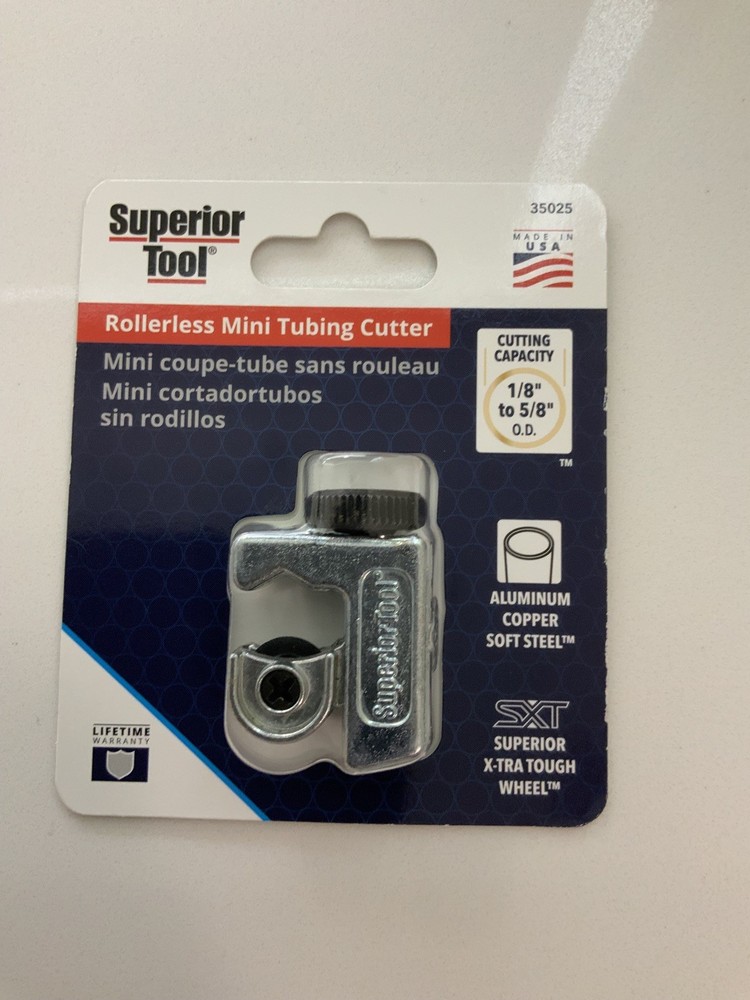 Superior Tool 1/8- To 5/8-In. Rollerless Mini Tubing Cutter -35025