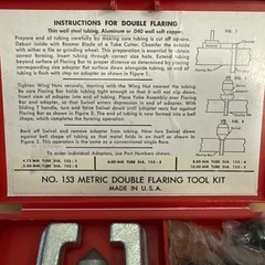 NOS VINTAGE CAL VAN METRIC DOUBLE FLARING TOOL KIT 153 4.75mm To 10mm MADE USA