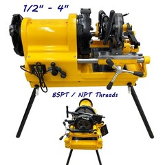 220V Pipe Threader Machine 1/2&Prime;-4&Prime; Powered Pipe Threading Cutter BSPT/NPT Thread