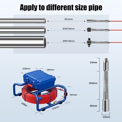 Sewer Pipe Inspection Camera 512Hz Self Leveling w/ Meter Counter 50M 7&Prime; Monitor