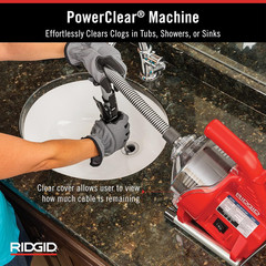120-Volt Drain Cleaning Machine Kit for Tubs, Showers, and Sinks, Drain Cleaner