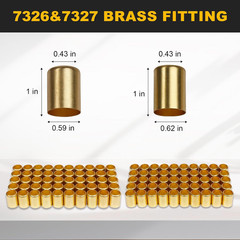 Heavy Duty Bench Hose Crimper Kit with 100 Brass Ferrules(50X 0.593&Prime; ID& 50X 0.6