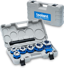 Manual Ratchet Pipe Threader Kit NPT 1/4&Prime; to 1-1/4&Prime; Dies Tool Set Case