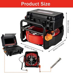 91.5m/300ft 10.1&Prime; Sewer Camera Pipe Inspection Camera 512Hz Locator