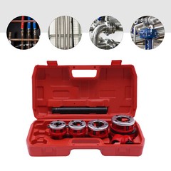Pipe Threader Threading 1/2&rdquo;-1-1/4&rdquo; Die Dies Set Die Dies with Handle Ratchet
