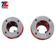 7 Size W/ Handle Pipe Threader Threading BSPT Pipe Threader 3/8&Prime; To 2&Prime; Dies Set