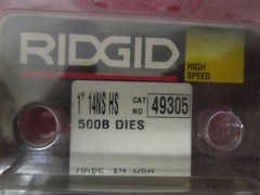 Ridgid 48920 3/8&Prime; &ndash; 16 UNC500B Bolt Dies &ndash; Left Hand &ndash; High Speed
