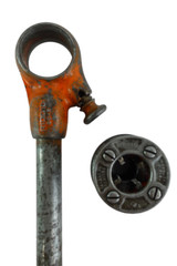 Ridgid No 00-R Ratcheting Pipe Threader & 1/2&Prime; Die Head Reamer with 12&Prime; Handle