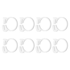 8pcs Double Snap Grip 36-41mm Heavy Duty Plastic Hose Clamps Kit, White