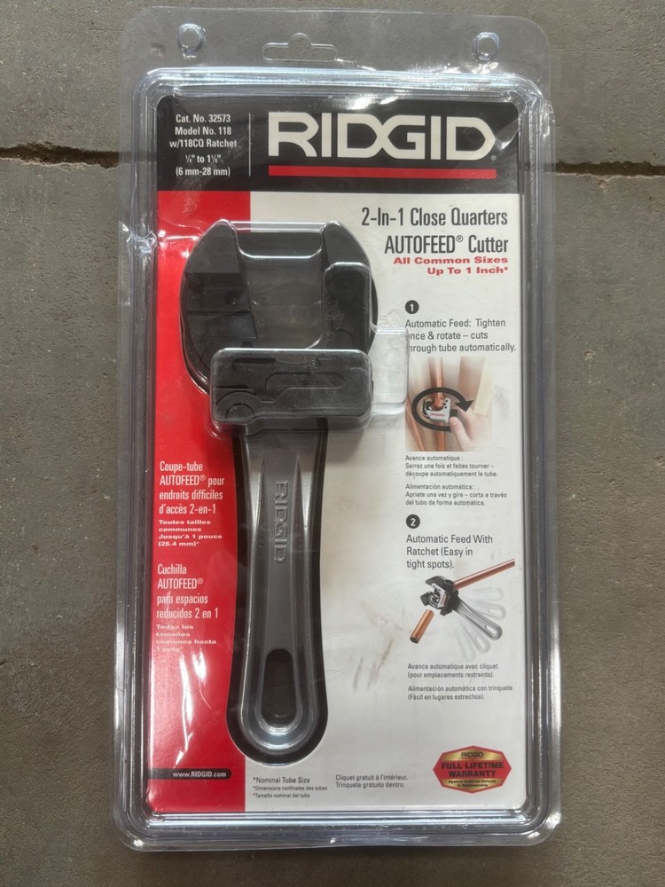 RIDGID 118CQ Ratchet Handle for 118 copper Compact cutters handle only!