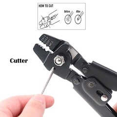 Glarks Up To 2.2mm Wire Rope Crimping Tool 1.2mm, 1.5mm, 2mm, Red;black