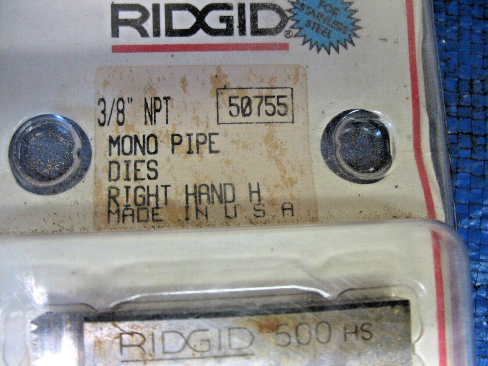 Ridgid 3/8&Prime; NPT Mono High Speed Right Hand F/SS (50755) NEW