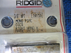 Ridgid 3/8&Prime; NPT Mono High Speed Right Hand F/SS (50755) NEW