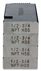 Toledo Pipe 47765 1/2&Prime;-3/4&Prime; HSS RH NPT Universal Pipe Dies fit RIDGID&reg; 811A 815A