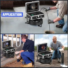 10inch 50M Sewer Drain Pipe Inspection Camera with 512HZ Transmitter 1080P DVR