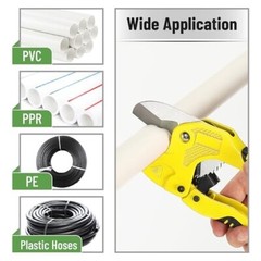 PVC Pipe Cutter 1-5/8&Prime; Ratchet Pipe Cutter Tool for PVC PEX Tubing Cutting SK5 B