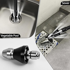 Sewer Jetter Nozzle,Stainless Steel,Drain Augers, Sewer Pipe Dredging