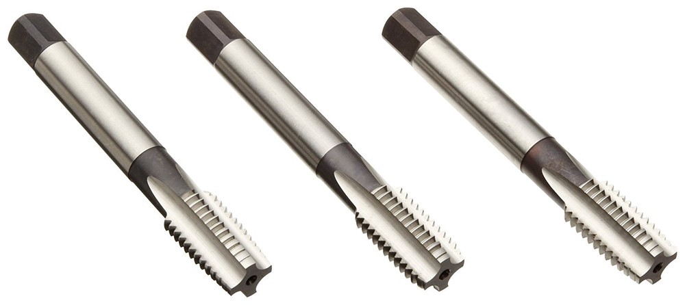 Dormer E513 High-Speed Steel Straight Flute Tap Set, Uncoated (Bright) Finish,
