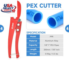 IWS-1807CN PEX Crimping Tool Kit with PEX Crimpers, PEX Tubing Cutter, Copper Ri