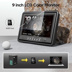 1000TVL Drain Sewer Camera 512hz Self-leveling DVR Pipe Inspection Camera 50m