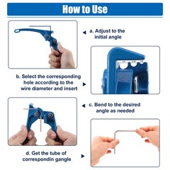 Single Blue Handheld Brake Fuel Line Tubing Bender Tool 1/8 3/16 1/4 Universal