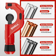 4-Piece Tubing Cutter Set, 1/4&rsquo;&rsquo; to 2&rsquo;&rsquo;OD Heavy Duty Copper Pipe Cutter, 1/8&rsquo;&rsquo; t
