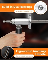 Adjustable Inside Pipe Cutter Tool Set for PVC &ndash; 2Pcs, Diamond Grit Wheel, 7in D