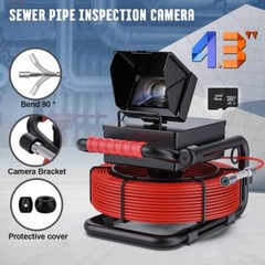 50M 4.3inch LCD Sewer Pipe Inspection Camera Bent 90&deg;Waterproof Vent Inspection