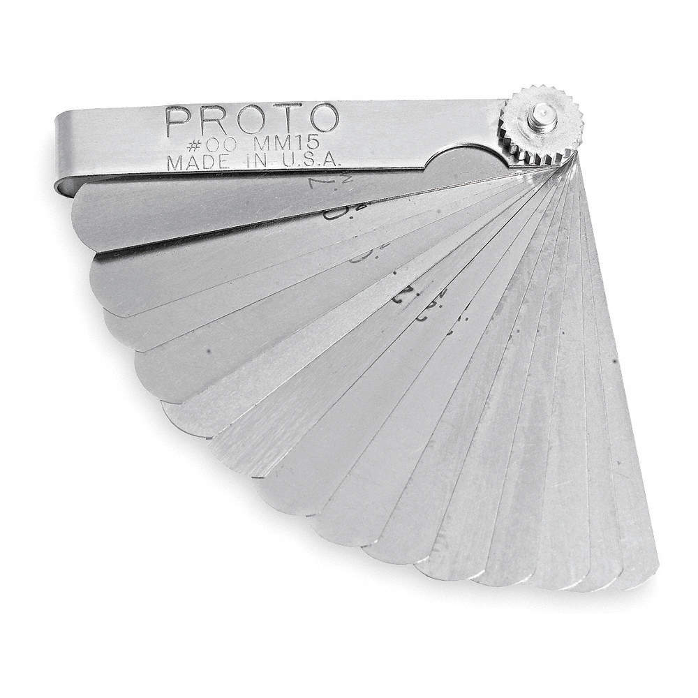 PROTO J00MM15 Feeler Gauge Set,Dimension Type Metric 3R014