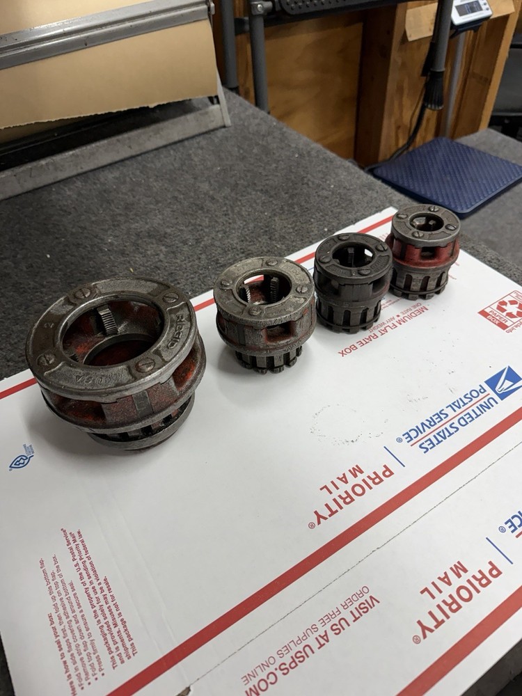 Ridgid 2&Prime;, 1&Prime;, 3/4&Prime; & 1/2&Prime; Pipe Machine Threader Die Heads