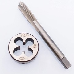 HSS M8 x 1mm Tap And M8 x 1.0mm Die Metric Thread Right Hand Repair Tool
