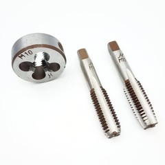 Metric Hand Tap and Die Set, M10 x 1.5 Thread Tap and Round Die, 2 Right Hand&hellip;