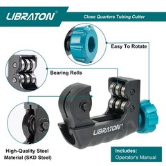 Libraton Mini Pipe Cutter 4&ndash;28mm Copper Aluminium Tube Cutter Steel Blade Tool