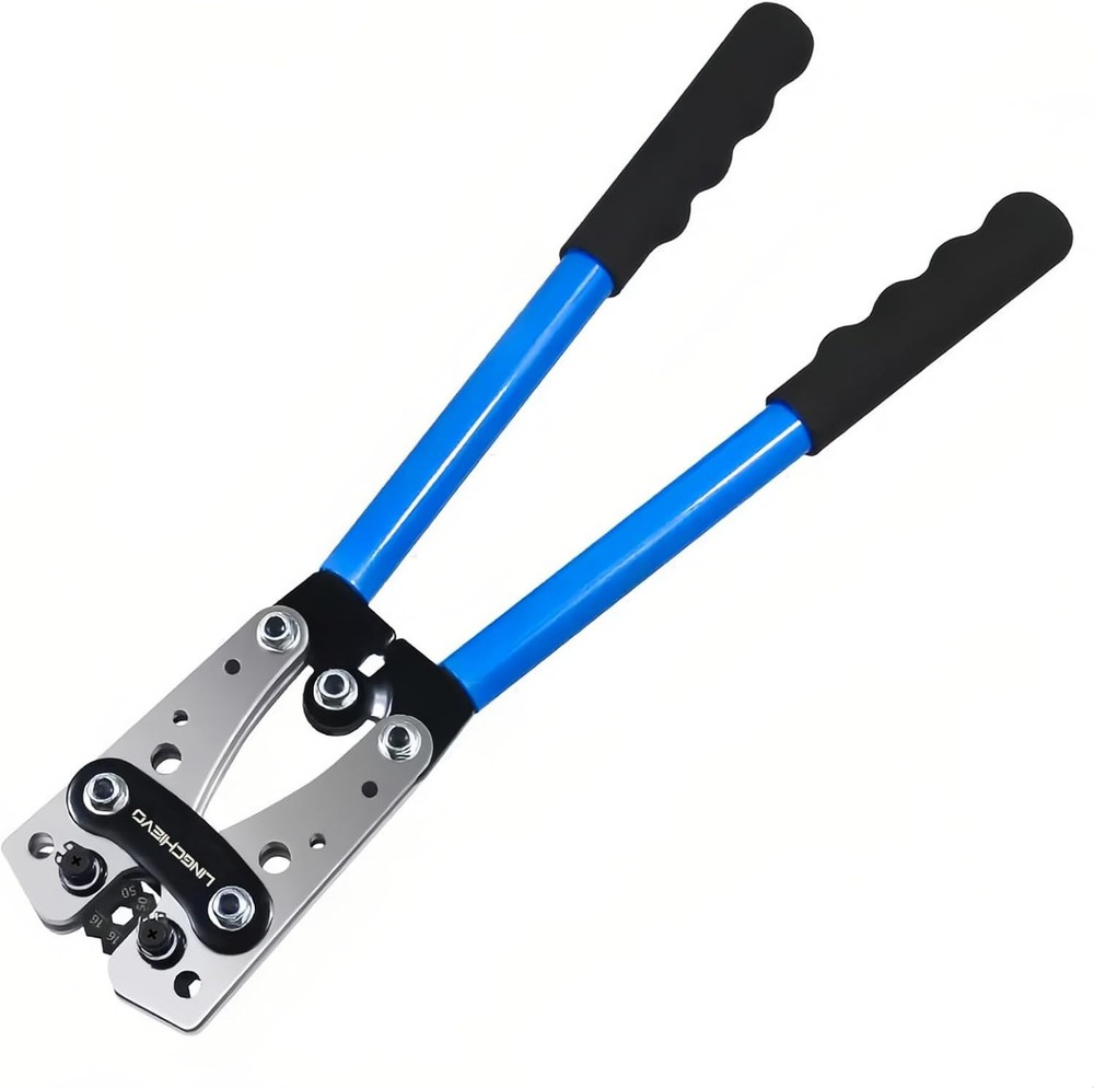 Heavy Duty Crimping Tool for Battery Cable Lugs AWG 10 to 1/0 Gauge Copper Wire