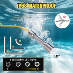 50M Sewer Pipe Inspection Camera 5&Prime; Monitor Drain Endoscope 18mm Video Camera