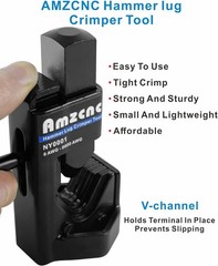 Hammer Lug Crimper Tool &ndash; 0000 AWG Battery and Welding Cables( 8 AWG TO 4/0 Wire