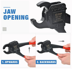 1807CN PEX Crimp Tool Kit w/Cutter & Ring Removal for 1/2&Prime; & 3/4&Prime; PEX