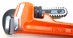 NEW! PROTO Pipe Wrench, Cast Iron, Jaw Capacity 1-1/2&Prime;, OAL 10&Prime;, J810HD