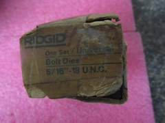 RIDGID THREADER THREADING UNIVERSAL BOLT 5/16&Prime; DIES 5/16-18 UNC