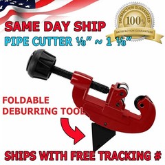 ﻿﻿Pipe Tube Cutter 1/8&Prime; to 1-1/8 OD Copper Brass Aluminum PVC Plumbing HVAC Tool