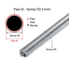 Spring Tube Bender Steel 1100mm 43.31&Prime; Long for 16mm 0.63&Prime; Copper Pipe