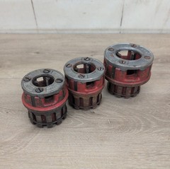 Lot of 3 Ridgid Die Heads For 111-R Pipe Threader 1/2&Prime;, 3/4&Prime; & 1&Prime; USA Made