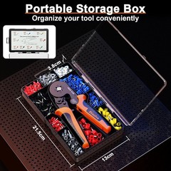 Self-Adjusting Ratchet Crimping Tool Kit for Insulated Ferrules &ndash; 0.25-10mm&sup2;